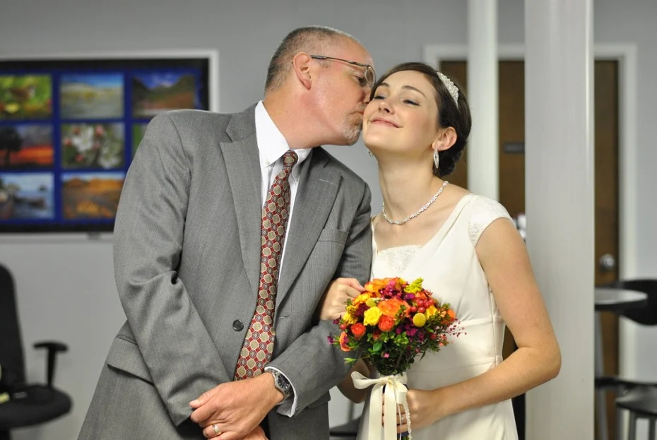 Jason Dohm with his daughter Anna shortly before her wedding